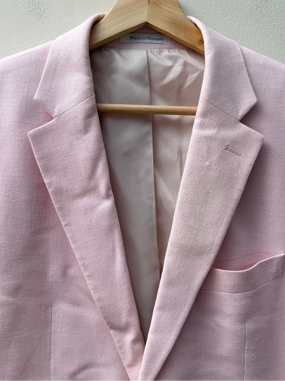 Chaps Linen Blend Pale Pink Two-Button Sport Coat - Picture 2 of 12